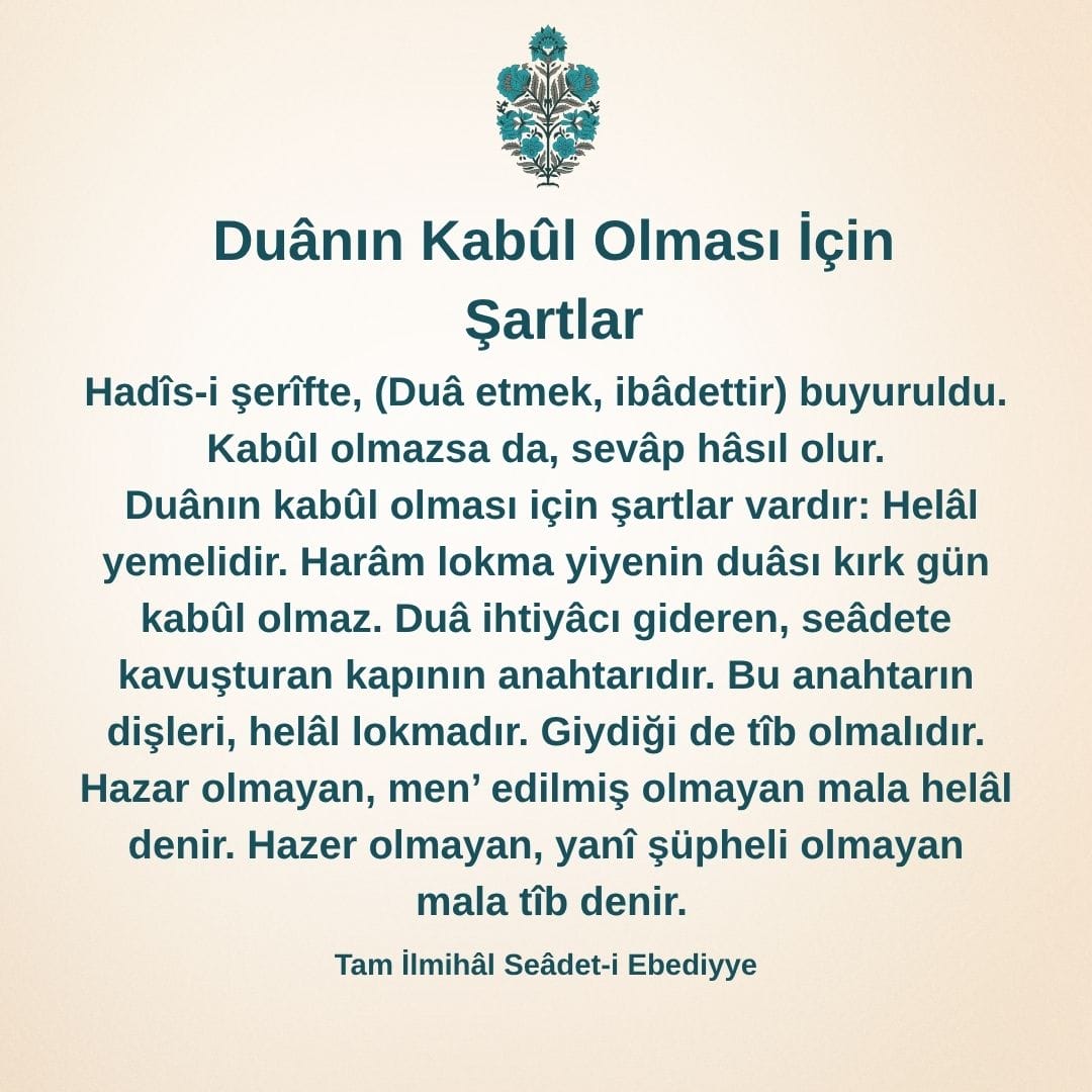 Duanın Kabul Olması İçin (1)